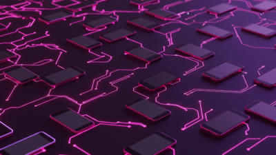 Visualisation réseau neuronal et écrans smartphone, algorithme TikTok 2026