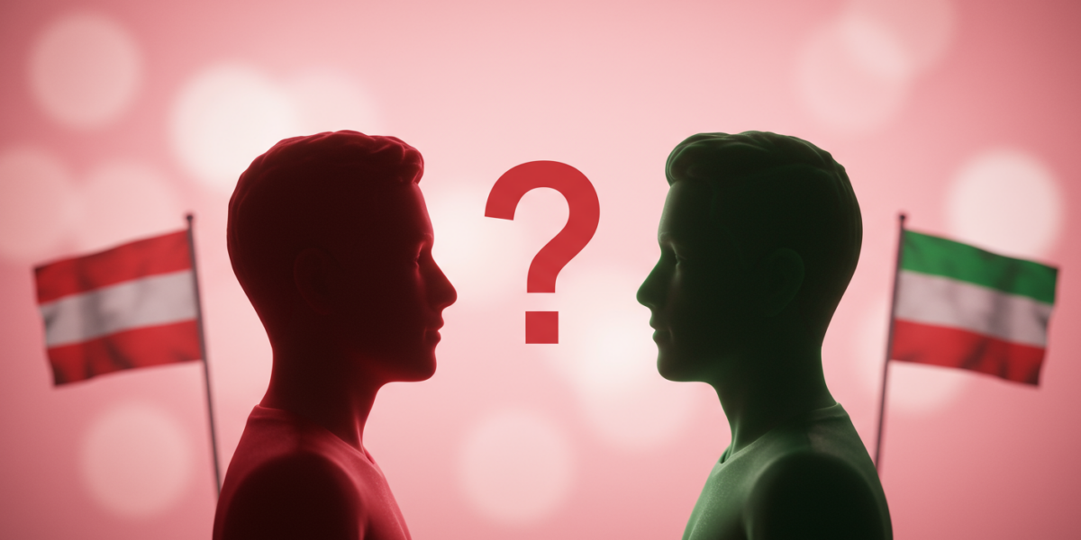Silhouettes couple avec point d'interrogation, trend test relation TikTok